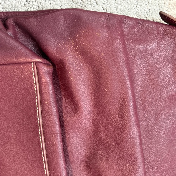 Dooney & Bourke Wine/ burgundy Leather Hobo Bag